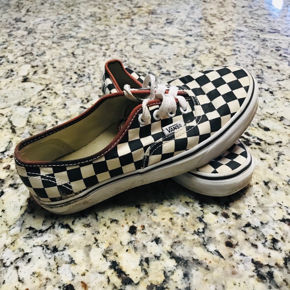 Checkered Vans - used